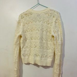 Cropped knit sweater